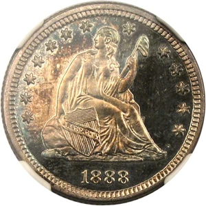 image for: 1888 25c NGC Proof 65