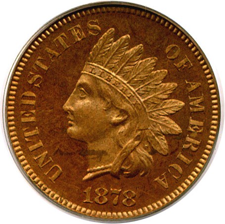 image for: 1878 1c  PCGS Proof 63 RB