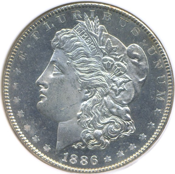 image for: 1886 $1  NGC MS63 PL