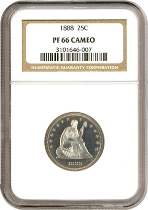image for: 1888 25c NGC Proof 66 Cameo