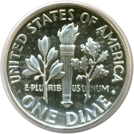 image for: 1957 10c  PCGS Proof 67 Cameo