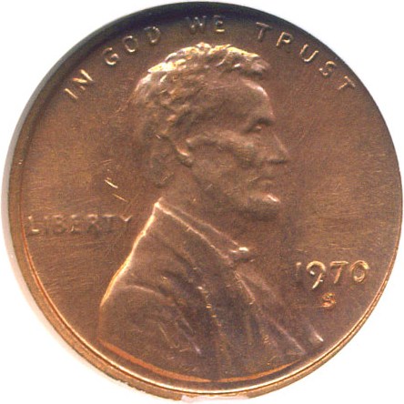 image for: 1970-S 1c Small Date NGC MS65 RD