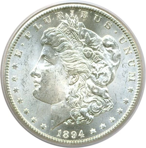 image for: 1894-S $1 PCGS MS65