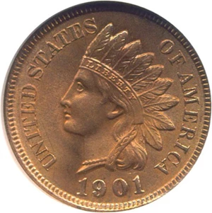 image for: 1901 1c NGC MS65 RD