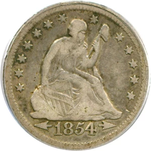 image for: 1854-O 25c Arrows PCGS/CAC F15 (Huge O)