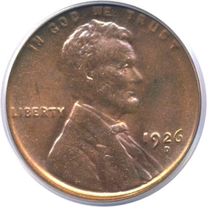 image for: 1926-D 1c PCGS MS63 RD