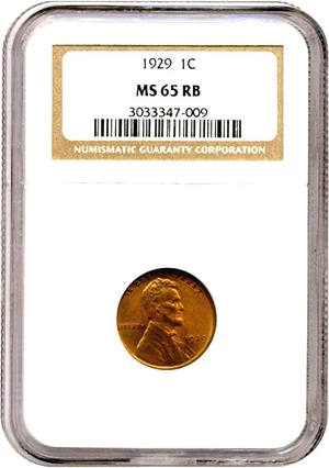 image for: 1929 1c NGC MS65 RB