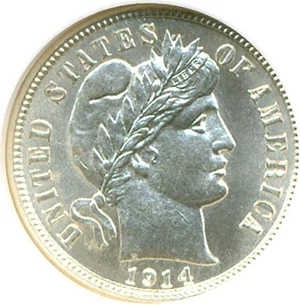 image for: 1914 10c NGC MS65