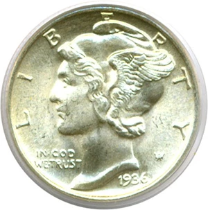 image for: 1936 10c PCGS MS66 FB