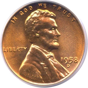 image for: 1958-D 1c PCGS MS66 RD