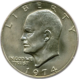 image for: 1974 $1 PCGS MS65