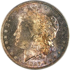image for: 1887-O $1 PCGS MS65 *Obverse Color*