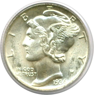 image for: 1936 10c PCGS MS67 FB