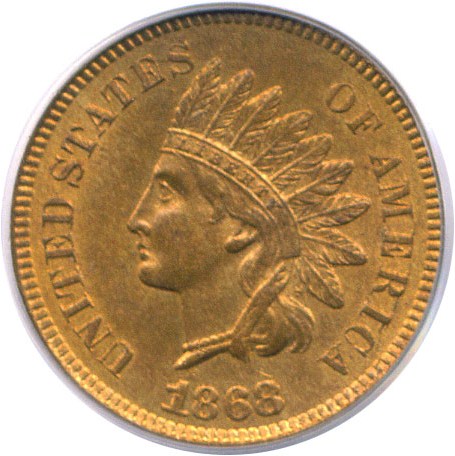 image for: 1868 1c  PCGS MS64 RB
