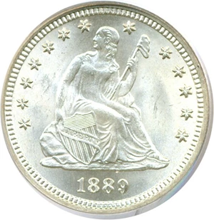 image for: 1889 25c PCGS MS67