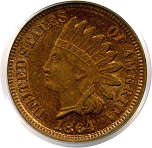 image for: 1864 1c Bronze PCGS MS65 RB