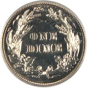 image for: 1908 10c PCGS/CAC Proof 64