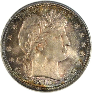 image for: 1910 25c PCGS/CAC MS66