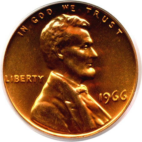 image for: 1966 1c SMS PCGS MS67 RD