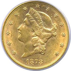 image for: 1878-S $20 PCGS MS60