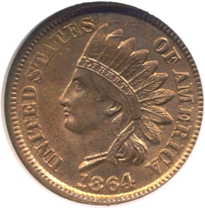 image for: 1864 1c Bronze NGC MS65 RB