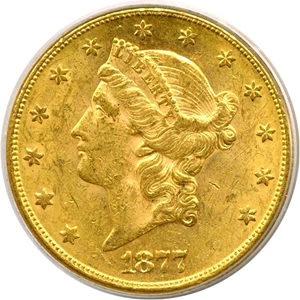 image for: 1877 $20 PCGS/CAC MS60