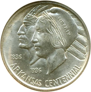 image for: 1938-D 50c Arkansas NGC MS65