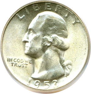 image for: 1953-S 25c PCGS MS66 ex:Garber Collection