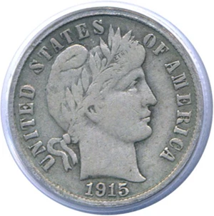 image for: 1915-S 10c PCGS F15