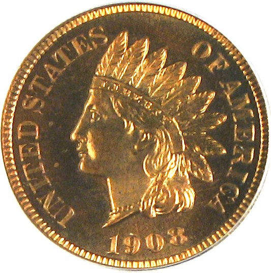 image for: 1908 1c  PCGS Proof 65 RB