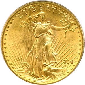 image for: 1914-S $20 PCGS MS65
