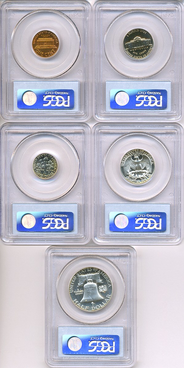 image for: 1962 1c --  50c Proof Set PCGS Proof 65-67 