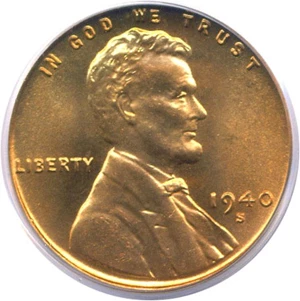 image for: 1940-S 1c PCGS MS67 RD