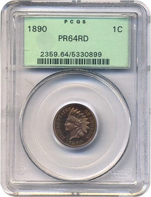 image for: 1890 1c PCGS Proof 64 RD