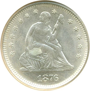 image for: 1876-S 25c NGC MS65