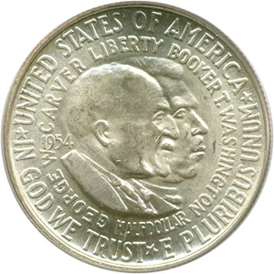image for: 1954 50c Wash-Carver PCGS MS64