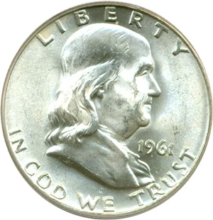 image for: 1961-D 50c PCGS MS64