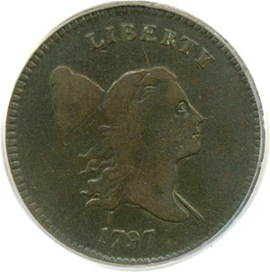 image for: 1797 1/2c 1 Above 1 PCGS VF30