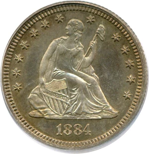 image for: 1884 25c PCGS Proof 64