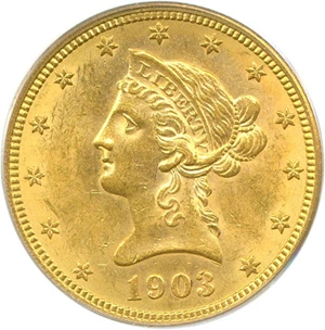 image for: 1903-O $10 PCGS MS61