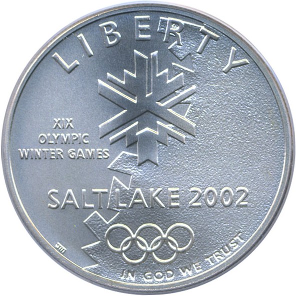 image for: 2002-P $1 Salt Lake City Olympics PCGS MS69 