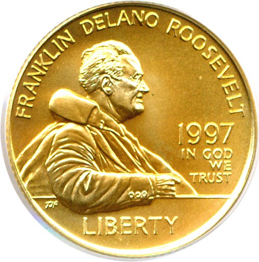 image for: 1997-W $5 Franklin D. Roosevelt PCGS MS69 