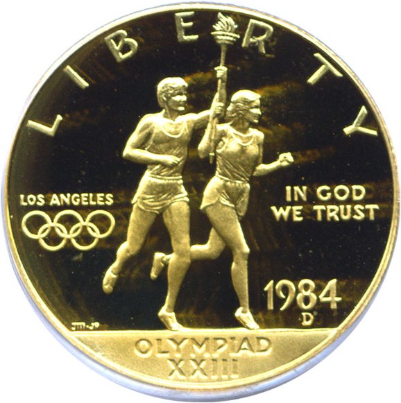 image for: 1984-D $10 Olympic PCGS Proof 69 DCameo