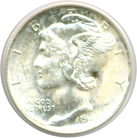 image for: 1945-S 10c Micro S PCGS MS65 FB