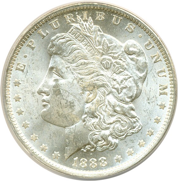 image for: Top 100 VAM: 1888-O $1 VAM 9  DDR MS62 