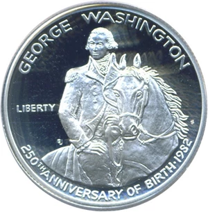 image for: 1982-S 50c Washington PCGS Proof 69 DCameo **Autgraphed by Donna Pope, 33rd Mint Director**