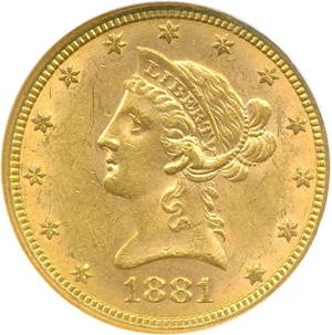 image for: 1881 $10 NGC MS61