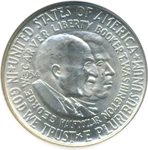 image for: 1954 50c Wash-Carver NGC MS65