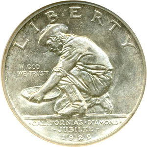 image for: 1925-S 50c California ANACS AU58