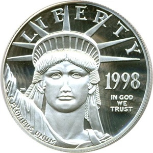 image for: 1998-W $100 Platinum Eagle PCGS Proof 69 DCameo